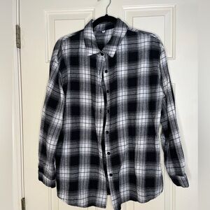 Black and white plaid shirt